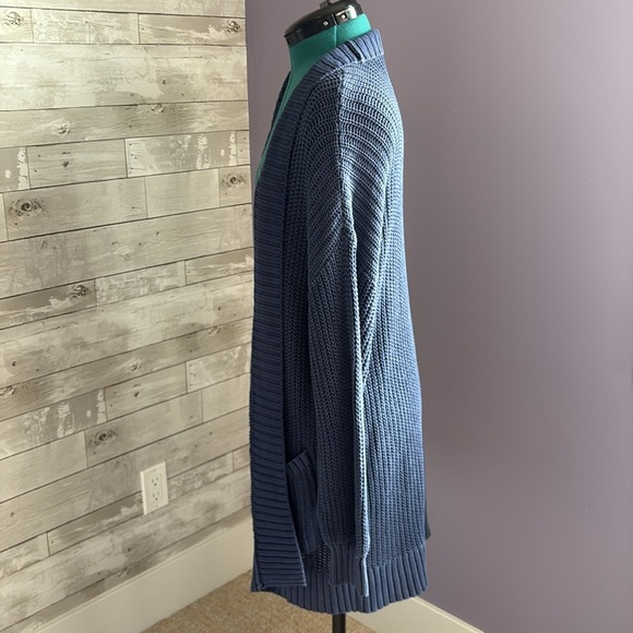 AERIE 100% Cotton Blue Knit Cardigan - Picture 3 of 8